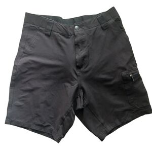 Trunks Multifunctional Cargo Shorts Size 32 Black Quick Dry Zippered Pockets